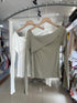 Women Long Sleeves Wide Neckline Tops